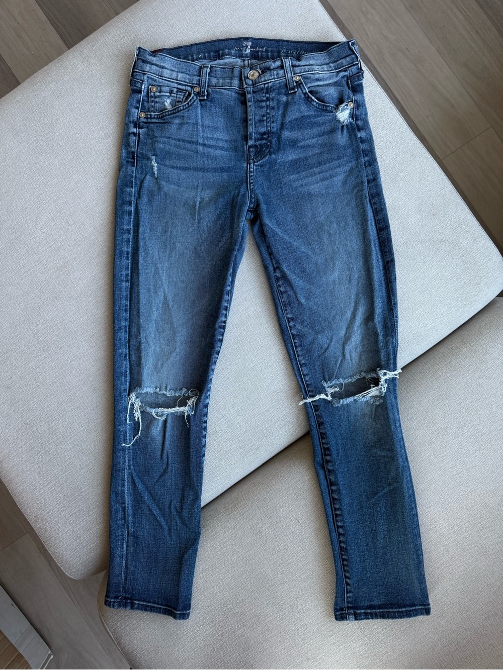 7 For All Mankind distress jeans